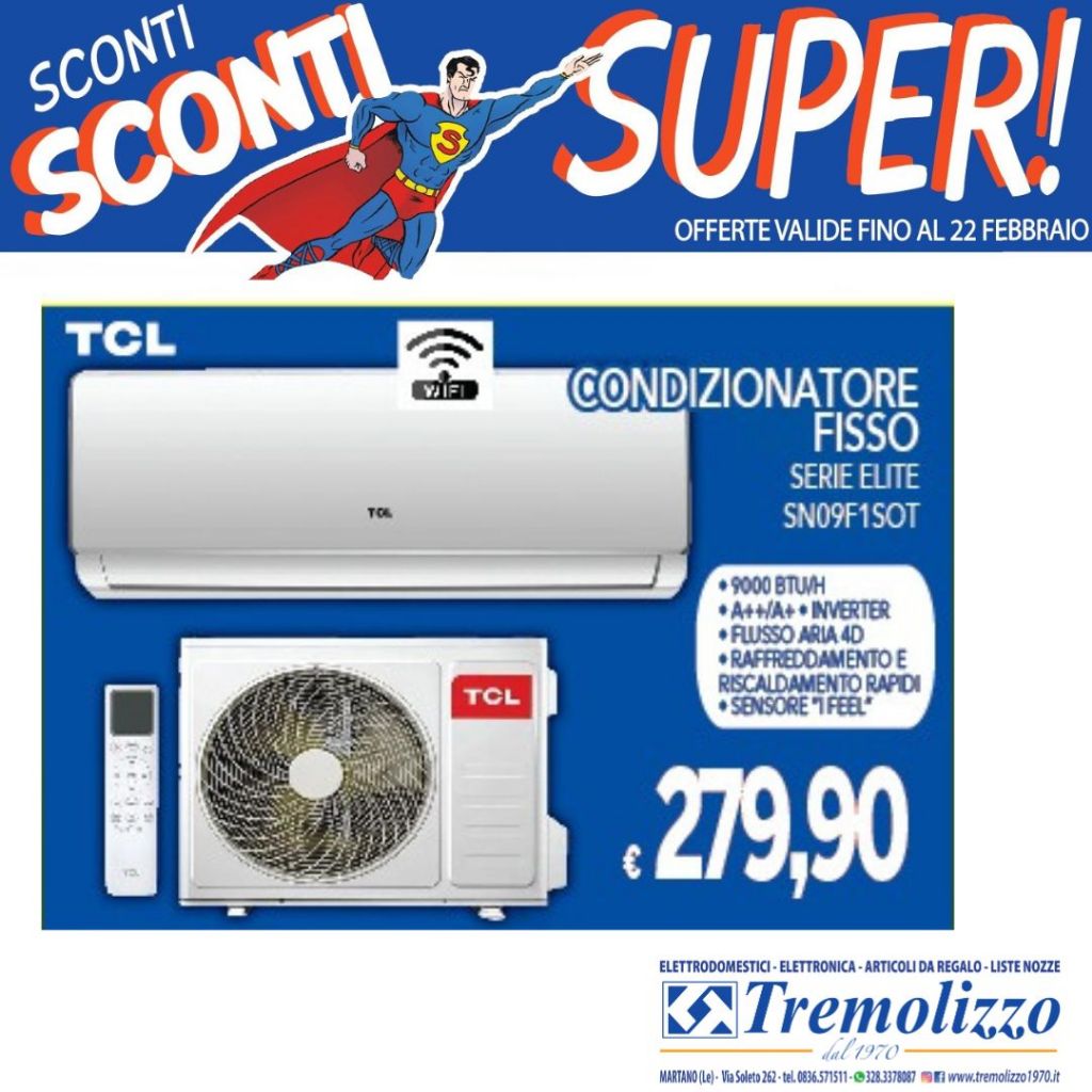 CLIMATIZZATORE TCL 9000BTU WIFI